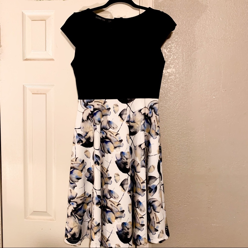 Two Tone Flower Dress